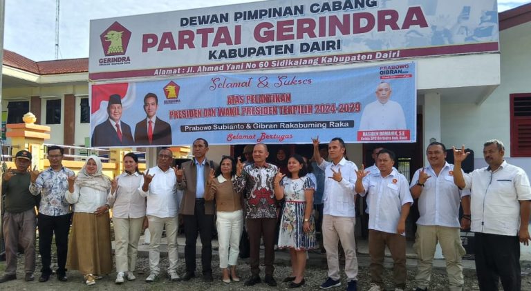 Syukuran Prabowo Presiden, Danjor Berharap Cabup Gerindra Menang di Dairi