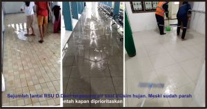 Lantai RSUD Banjir, Kabid Sarpras Sebut Tempiasan