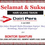Iklan Ucapan Selamat HUT Dairi Pers ke 7 Dari Kepala Desa Juma Antuang Kab. Dairi