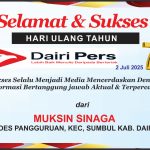 Iklan Ucapan Selamat HUT Dairi Pers ke 7 Dari Kepala Desa Pangguruan Kab. Dairi