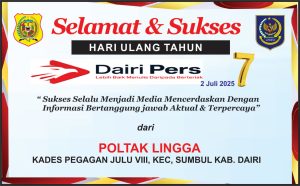 Iklan Ucapan Selamat HUT Dairi Pers ke 7 Dari Kepala Desa Pegagan Julu VIII Kab. Dairi