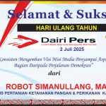 Iklan Ucapan Selamat HUT Dairi Pers ke 7 Dari Kepala Dinas Pertanian Kab. Dairi
