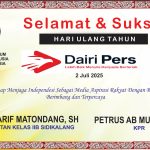 Iklan Selamat HUT Dairi Pers ke 7 dari Rutan Kelas II B Sidikalang