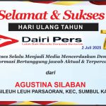 Iklan Ucapan Selamat HUT Dairi Pers ke 7 Dari Kepala Desa Sileuh leuh Parsaoran Kab. Dairi