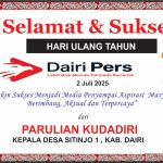 Iklan Ucapan Selamat HUT Dairi Pers ke 7 Dari Kepala Desa Sitinjo 1 Kab. Dairi
