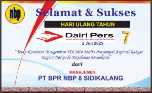 Iklan Ucapan Selamat HUT Dairi Pers ke 7 Dari BPR NBP 8 Kab. Dairi