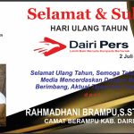 Iklan Ucapan Selamat HUT Dairi Pers ke 7 Dari Camat Berampu Kab. Dairi