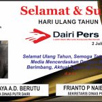 Iklan Ucapan Selamat HUT Dairi Pers ke 7 Dari Dinas PUTR Kab. Dairi