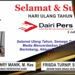 Iklan Ucapan Selamat HUT Dairi Pers ke 7 Dari Kadis Kesehatan Kab. Dairi