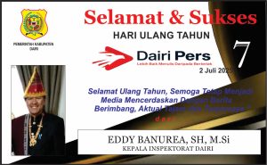Iklan Ucapan Selamat HUT Dairi Pers ke 7 Dari Inspektorat Kab. Dairi