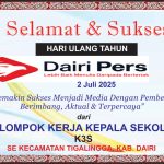 Iklan Ucapan Selamat HUT Dairi Pers ke 7 Dari K 3 S Kec. Tigalingga Kab. Dairi