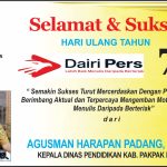 Iklan Ucapan Selamat HUT Dairi Pers ke 7 Dari Dinas Pendidikan, Kab. Pakpak Bharat