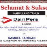 Iklan Ucapan Selamat HUT Dairi Pers ke 7 Dari Kepala Desa Tanah Pinem, Kec. Tanah Pinem , Kab. Dairi