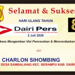 Iklan Ucapan Selamat HUT Dairi Pers ke 8 dari Kades Sambaling