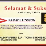 Iklan Ucapan Selamat & Sukses HUT Dairi Pers ke 8 dari Dinas Sosial Dairi