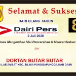 Iklan Ucapan Selamat & Sukses HUT Dairi Pers ke 8 dari Kepala Desa Lae Ambat