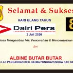 Iklan Ucapan Selamat & Sukses HUT Dairi Pers ke 8 dari Kepala Desa Lae Pangaroan