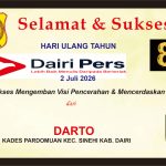 Iklan Ucapan Selamat & Sukses HUT Dairi Pers ke 8 dari Kepala desa Pardomuan