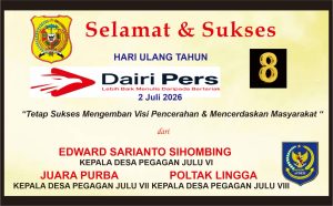 Iklan Ucapan Selamat HUT Dairi Pers ke 8 Dari Kepala Desa Pegagan Julu VI, Peg. Julu VII dan Peg. Julu VIII