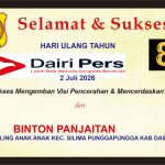 Iklan Ucapan Selamat & Sukses HUT Dairi Pers ke 8 dari Kepala Desa Polling Anakanak