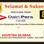 Iklan Ucapan Selamat & Sukses HUT Dairi Pers ke 8 dari Kepala Desa Sileuh leuh Parsaoran
