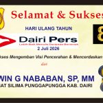 Iklan Ucapan Selamat & Sukses HUT Dairi Pers ke 8 dari Camat Silima Punggapungga