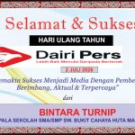 Ikalan Ucapan Selamat HUT Dairi Pers Ke 8 dari SMA/SMP SW. Bukit Cahaya Huta Manik Sumbul